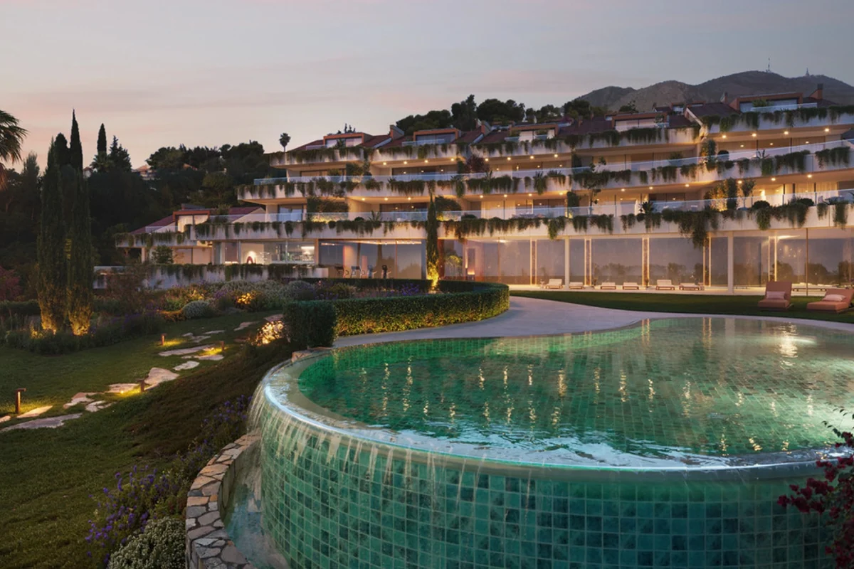 Udendørsbillede for CASATALAYA RESIDENCES: se på terrasse, poolområde, beplantning, lys og privatliv; m², orientering og tilgængelighed er…